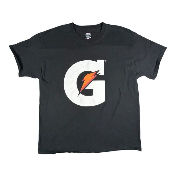 Vintage Y2K Gatorade Logo Hanes Beefy Black T Shirt Size XL - Picture 1 of 7
